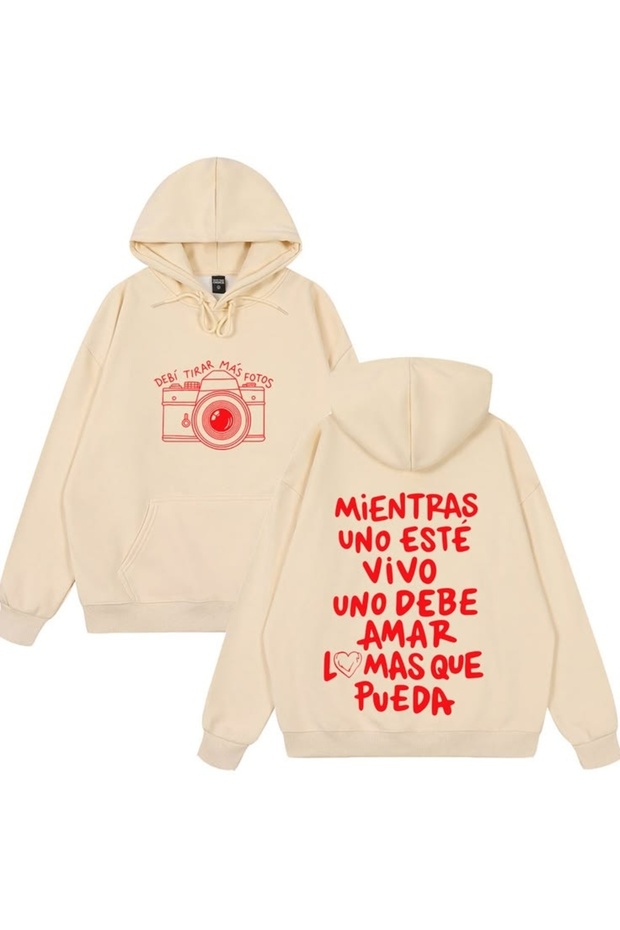 سويت شيرت قطني مطبوع عليه Bad Bunny للجنسين، مكون من 3 خيوط، مقاس كبير