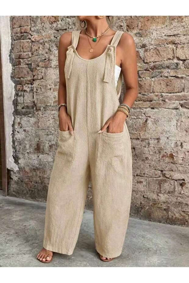 Maxi jumpsuit, cream