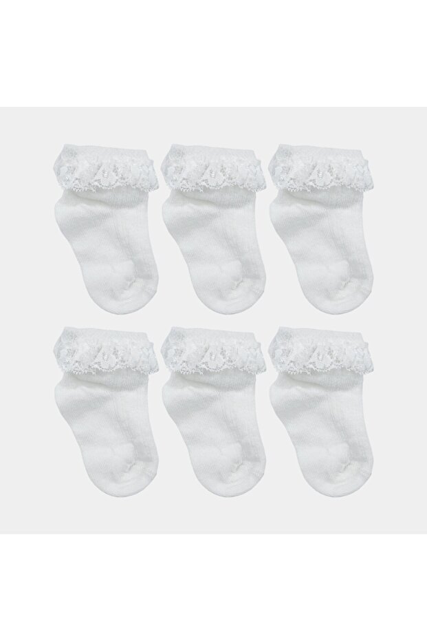 6 Pack Baby Socks 6K011-25
