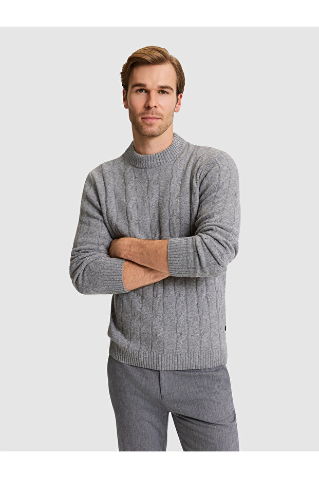 Smoked Regular Fit Sweater 50331597-Vr058