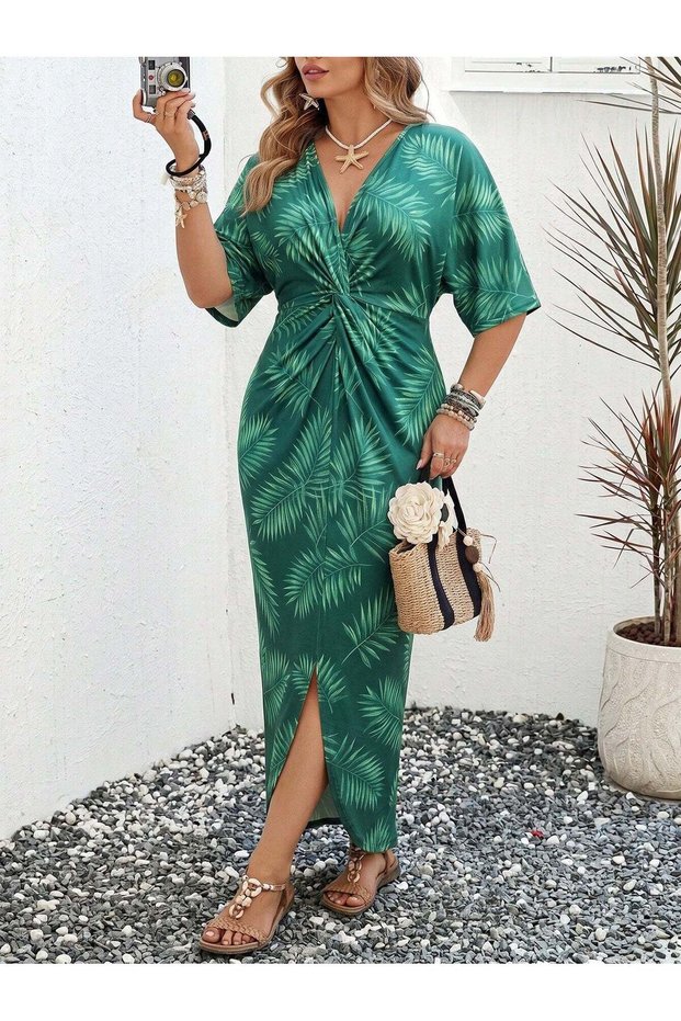 Rochie maxi, verde