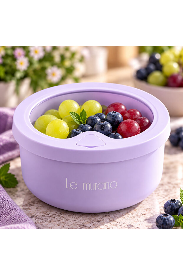 600 ml 100% Platinum Silicone Round Storage Container, Transparent Window Lid, Bpa Free, Microwave and Freezer Compatible, Reusable Food Container