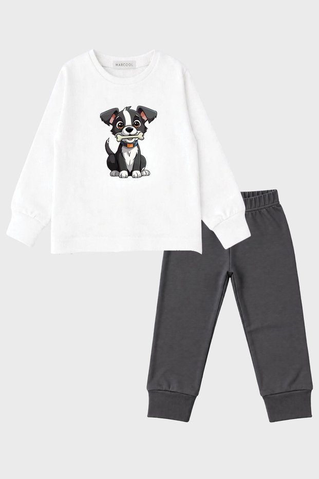 Boy's Printed Long Sleeve Pajama Set 2-Piece Top and Bottom Sleep Set