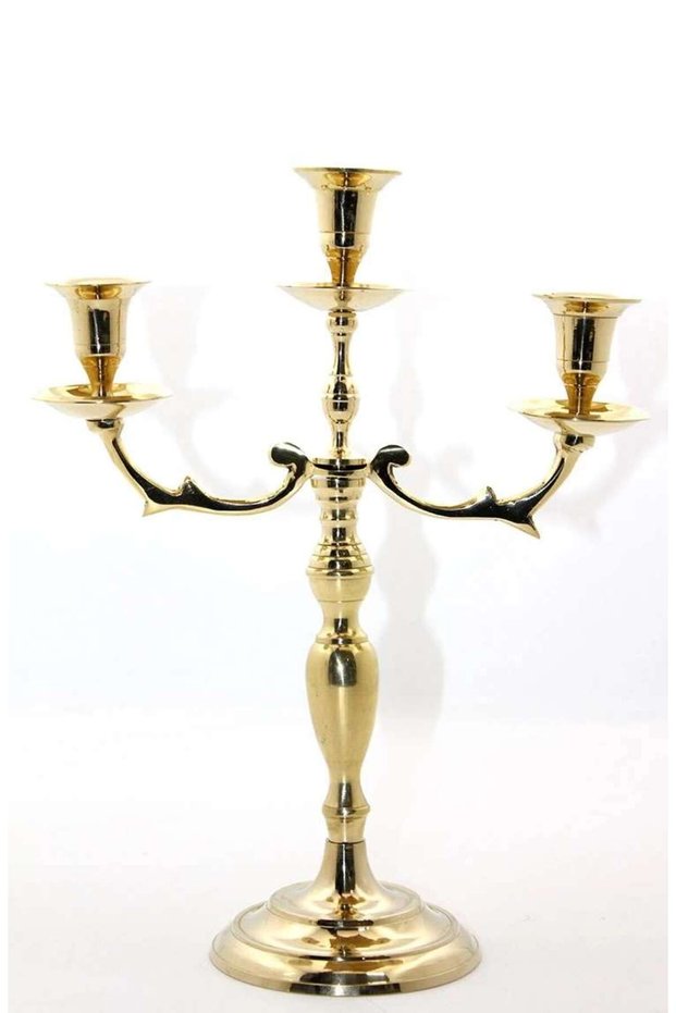 Brass 3-Arm Candlestick 27588