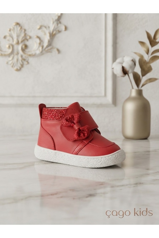 Baby Girl Orthopedic Boots Ilkadım Soft Non-Slip Sole Stitched Sole