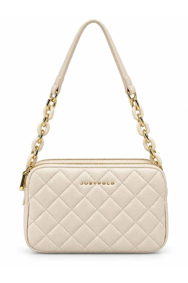 Chain Detailed Imported Women's Shoulder Bag a Quality