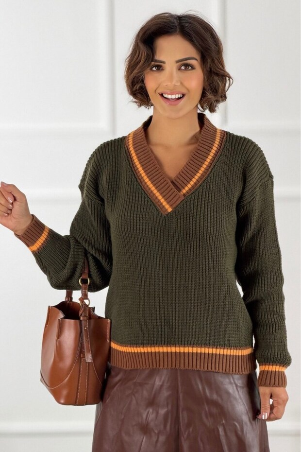 Khaki Color College Sweatshirt