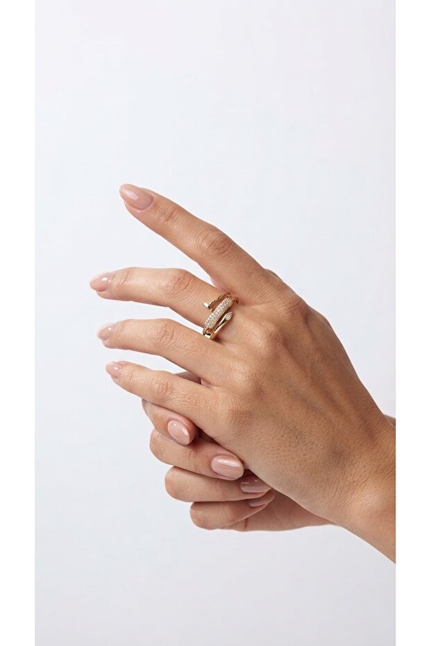 Zircon stone nail ring