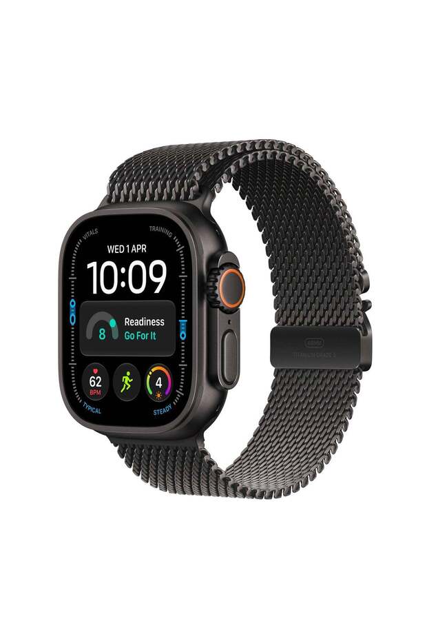 Watch Ultra 4 GPS + Cellular 49mm Black Titanium Case with Black Titanium Milanese Loop - L