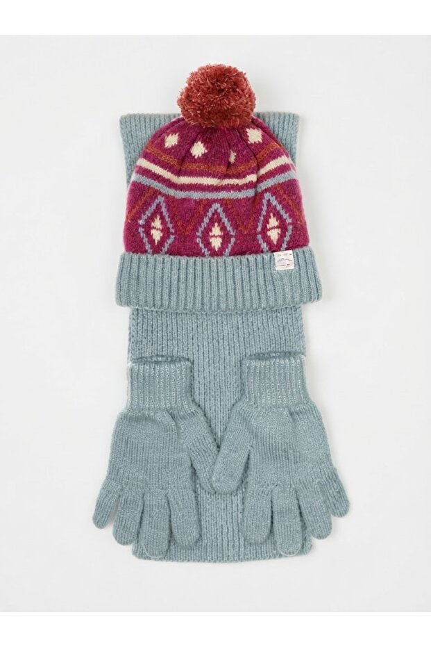 Fo 5214 Leycin 3-Piece Scarf Beanie Glove Set