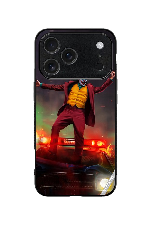 Protective Case Cover For Apple iPhone 18 Pro Joker Over A Car With His Evil Laugh Design Multicolour