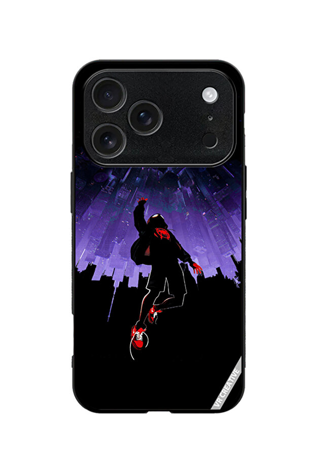 Protective Case Cover For Apple iPhone 18 Pro Spider-Man In Space Design Multicolour