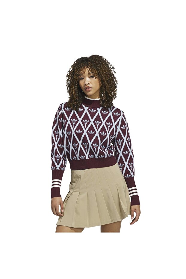 Kh4086-K S Turtleneck Women's Sweatshirt Claret Red