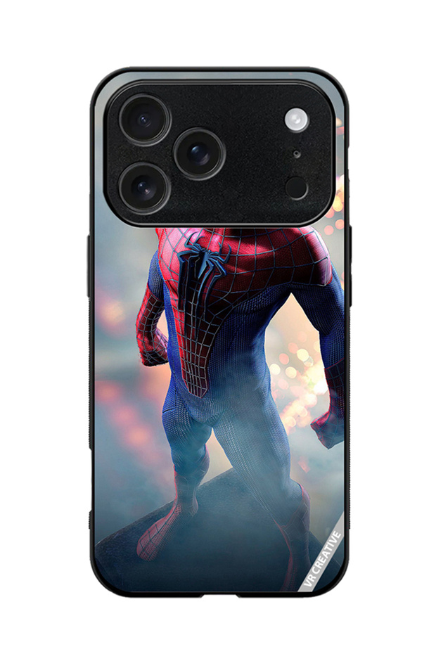 Protective Case Cover For Apple iPhone 17 Pro Max Spiderman Design Multicolour