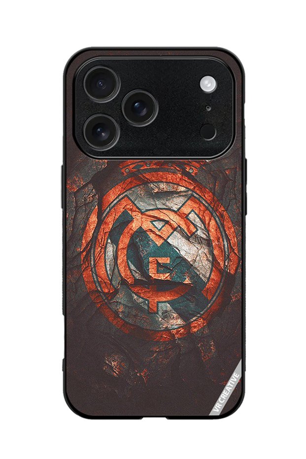 Protective Case Cover For Apple iPhone 17 Pro Max Real Madrid Cake Design Multicolour