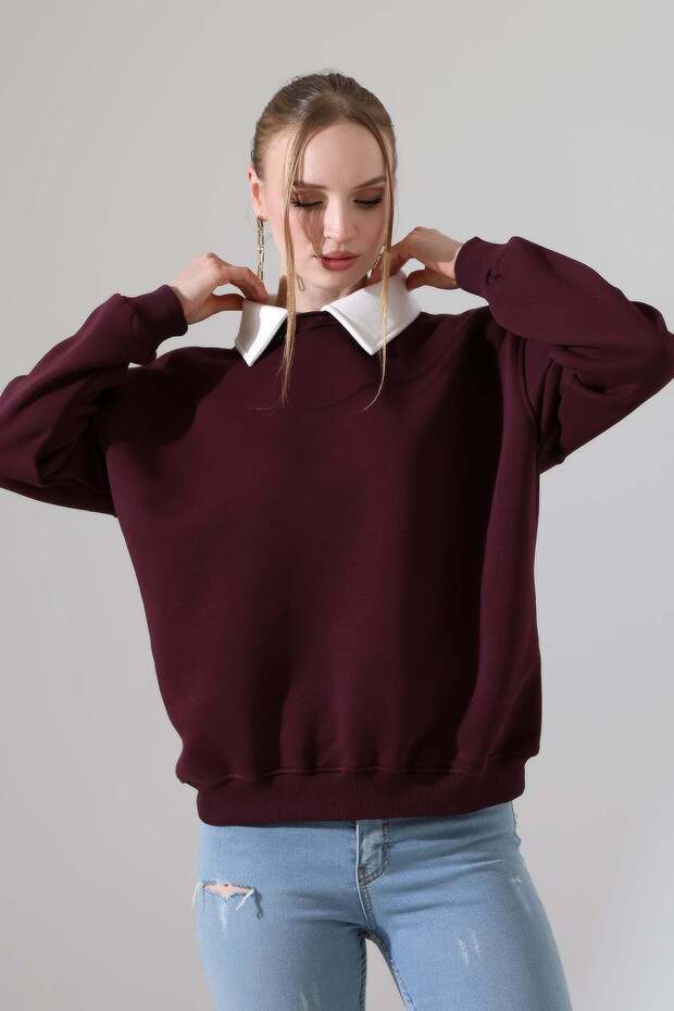 Women's 3 Thread Inner Ribbed Crew Neck Sweat 21614