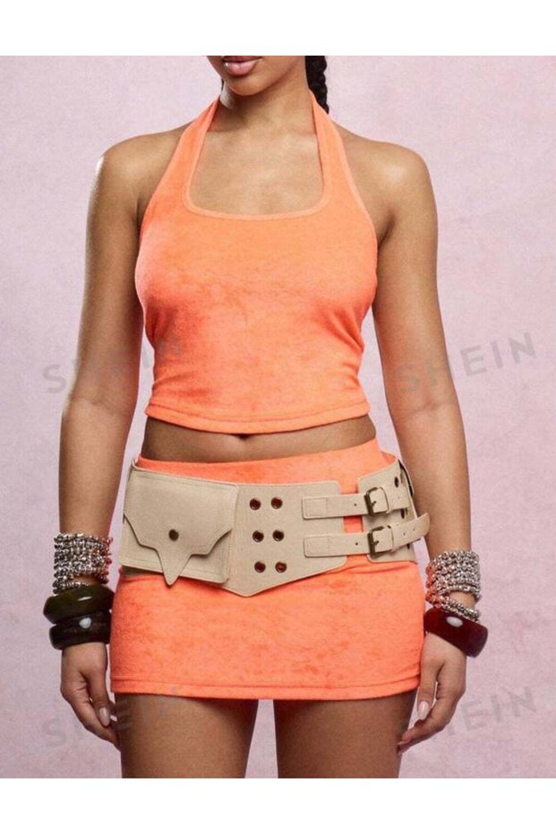 Suit, neon orange