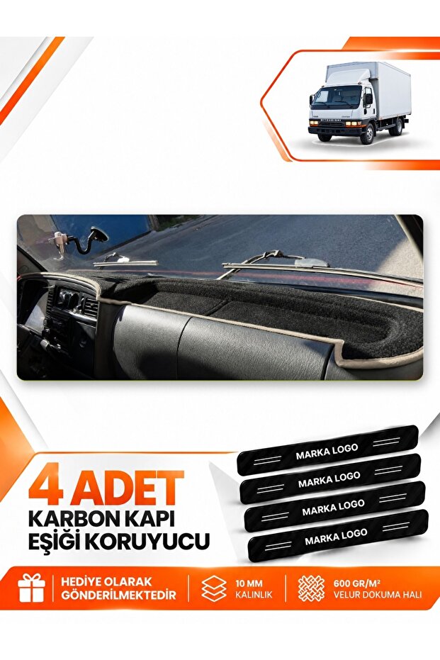 Mitsubishi Canter Fe639 (1996-2005) Compatible Front Cover Torpedo Protection Case - Black-Beige - Mi002