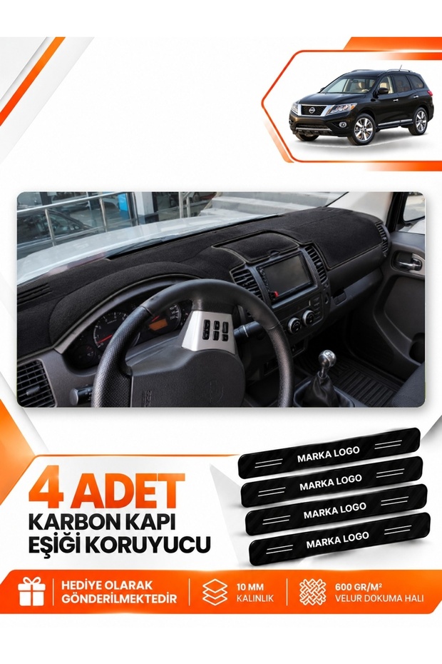 Nissan Pathfinder (2005-2014) Compatible Glove Box Protection Mat Cover - Black - Ni013