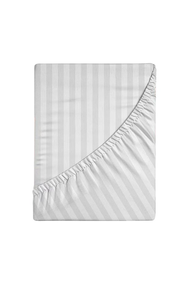Fitted Sheet 100% Microfiber Combed Breathable Fabric Elastic Bed Sheet White