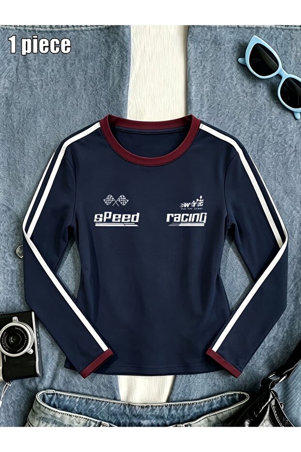 Long Sleeve Retro Vintage Graphic Blouse Body