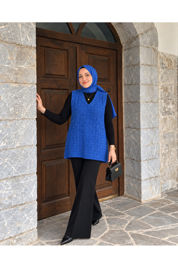 Blue tüvit süveter