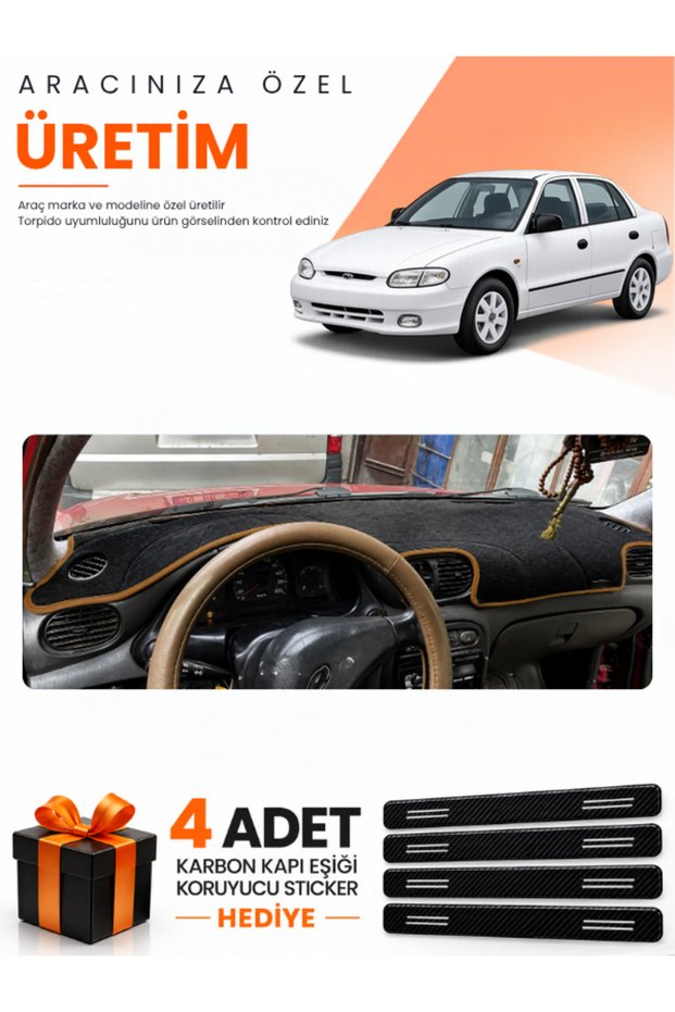 Hyundai Accent Yumurta Kasa (1993-1999) Compatible Torpedo Protection Cover Auto Cover - S.Khv - Hu008