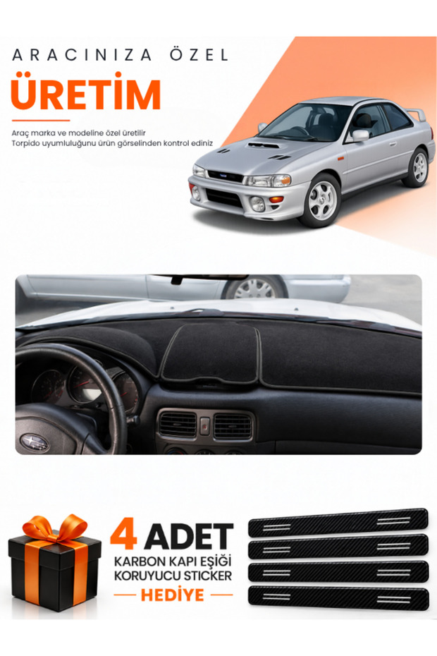 Subaru Impreza (1998-2000) Compatible Torpedo Protection Cover Auto Cover - Black - Su004
