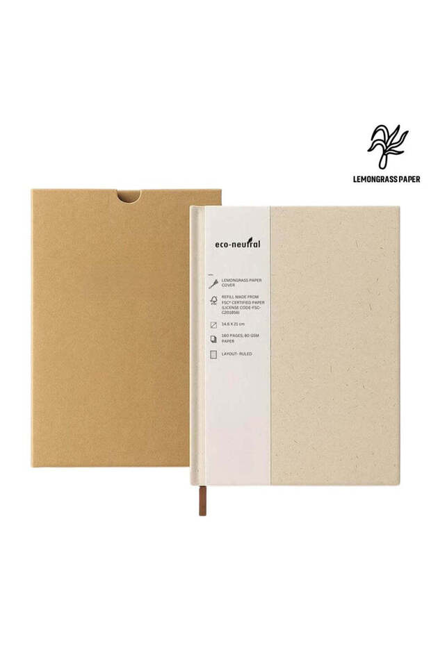 Sala - Lemongrass Cover A5 Notebook, Natural