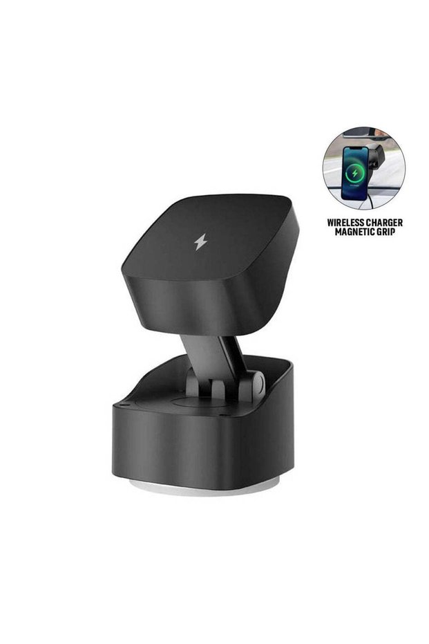 Virton - Magnetic Car Phone Holder and 15W Wireless Charger - Black