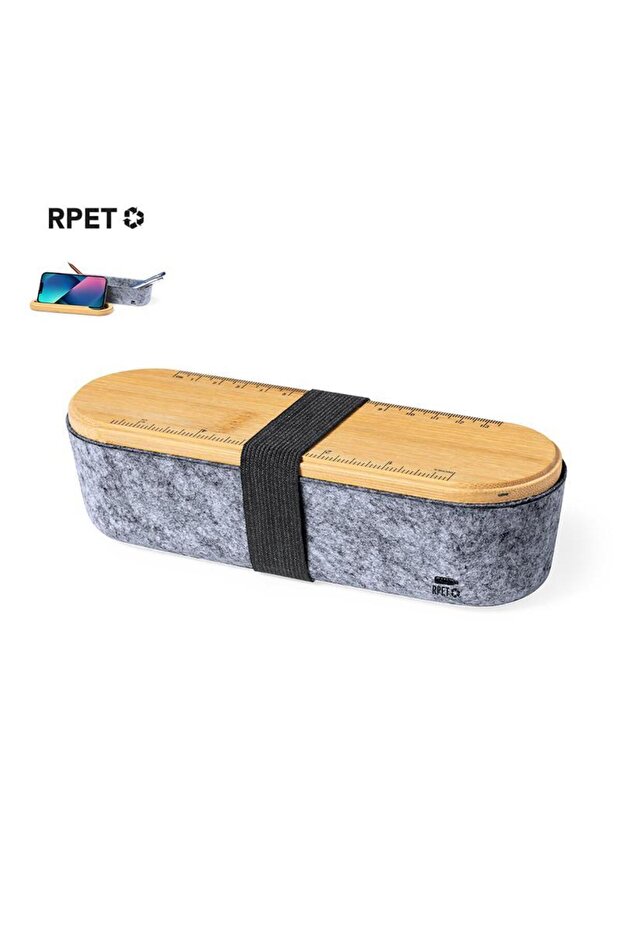 Labin - Rpet Stationery Box / Pencil Case, Dark Grey