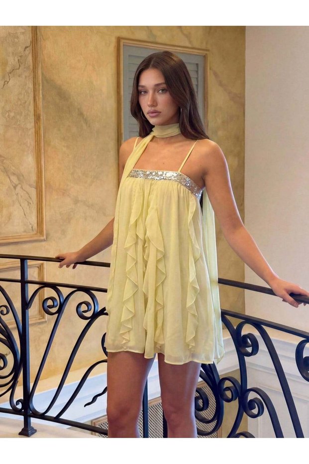 Rochie mini, galben