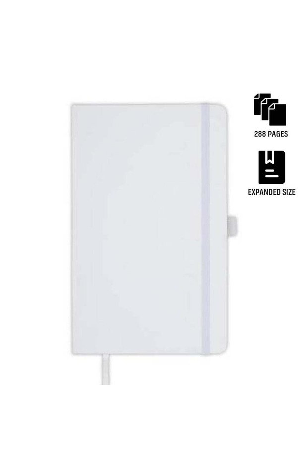 Baron - Expanded A5 Hard Cover Notebook - White