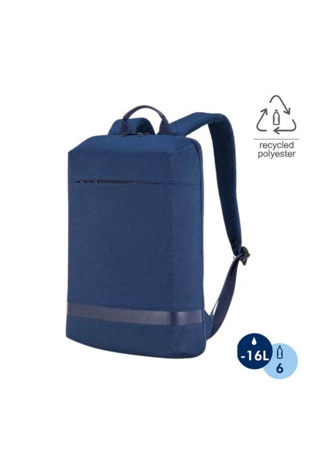 Sanok - Slim Rpet 15.6" Laptop Backpack - Blue