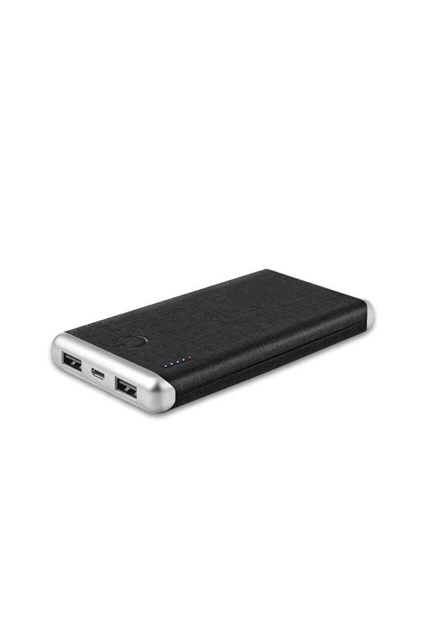 Leather Wireless 8,000mAh PU Leather Wireless Power Bank with Dual USB and LED Indicator, Black