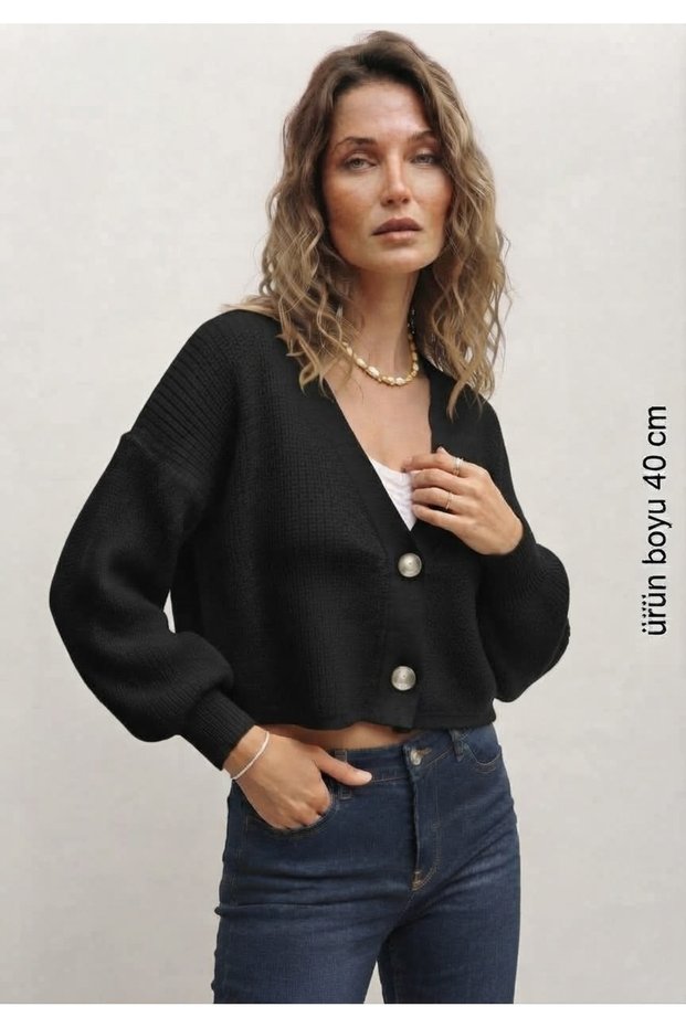Women's Casual Crop Knitwear Cardigan
