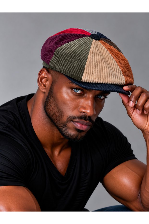 Velvet winter beanie hat, british style beanie with elasticated back.