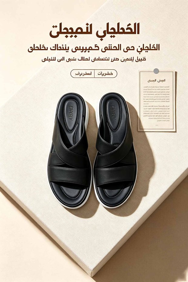 شباشب جلدية للمناسبات اليومية | نعل مبطن مريح، ثبات متين، تصميم حزام متقاطع