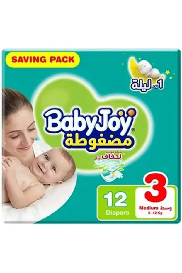 Baby Compressed Diapers Set 12-Pieces, Medium