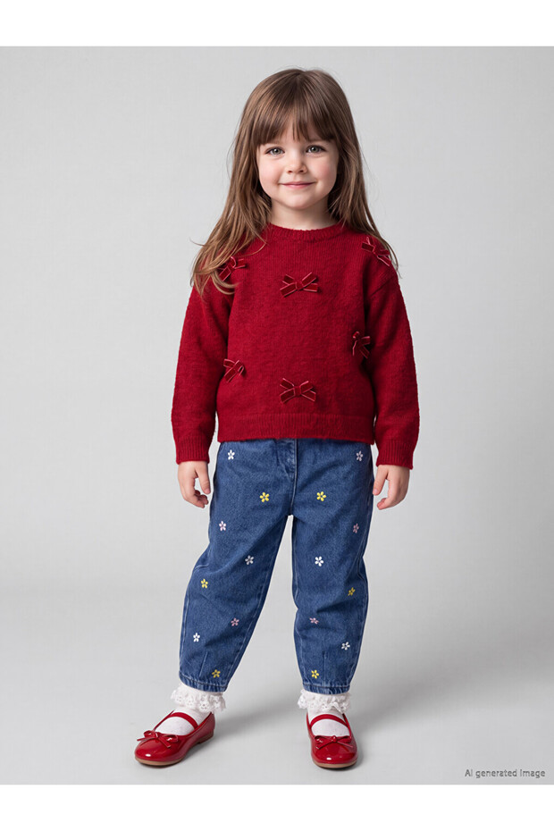 Sparkling Choices from Shining Store Zero Roba Collar Bow Baby Girl Knitwear Sweater