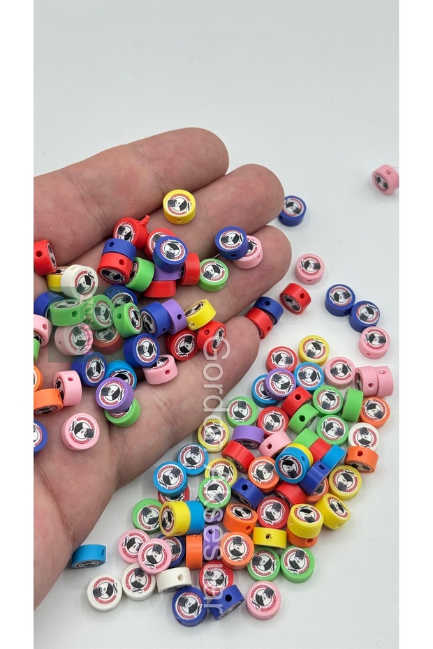 Ataturk Model Fimo Colored Infinity Sign Jewelry Beads 100 Pieces