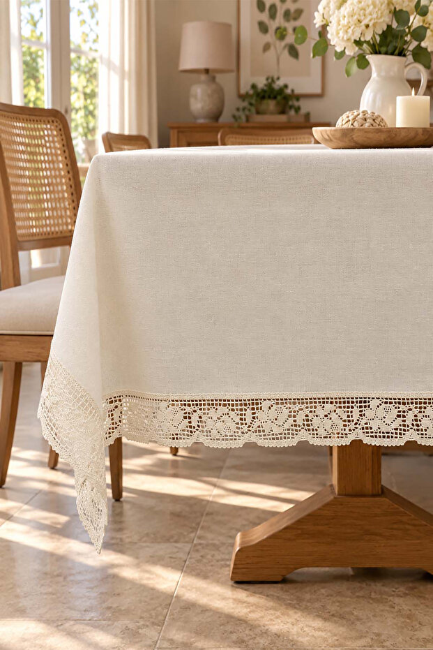 Lace Ecru Tablecloth