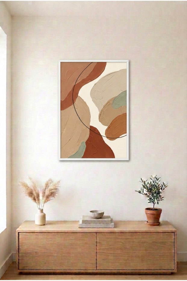 Terakota Organic Formlar White Wooden Framed Mdf Living Room Table Huhu3285 - Single Table White Frame