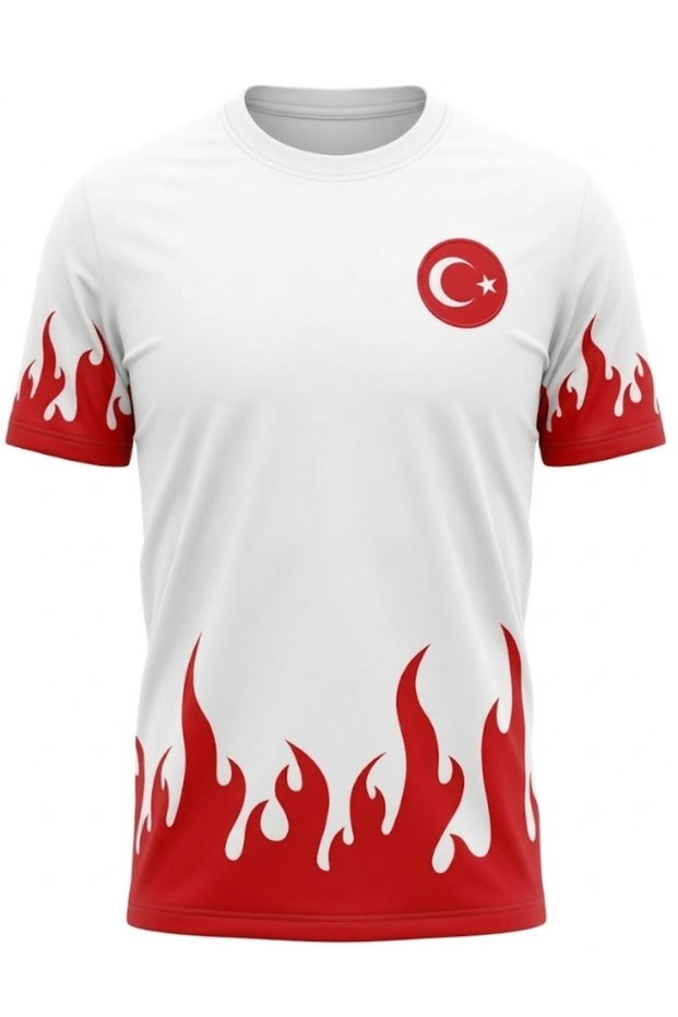 Turkey Detailed Flame Patterned Size / Training T-Shirt