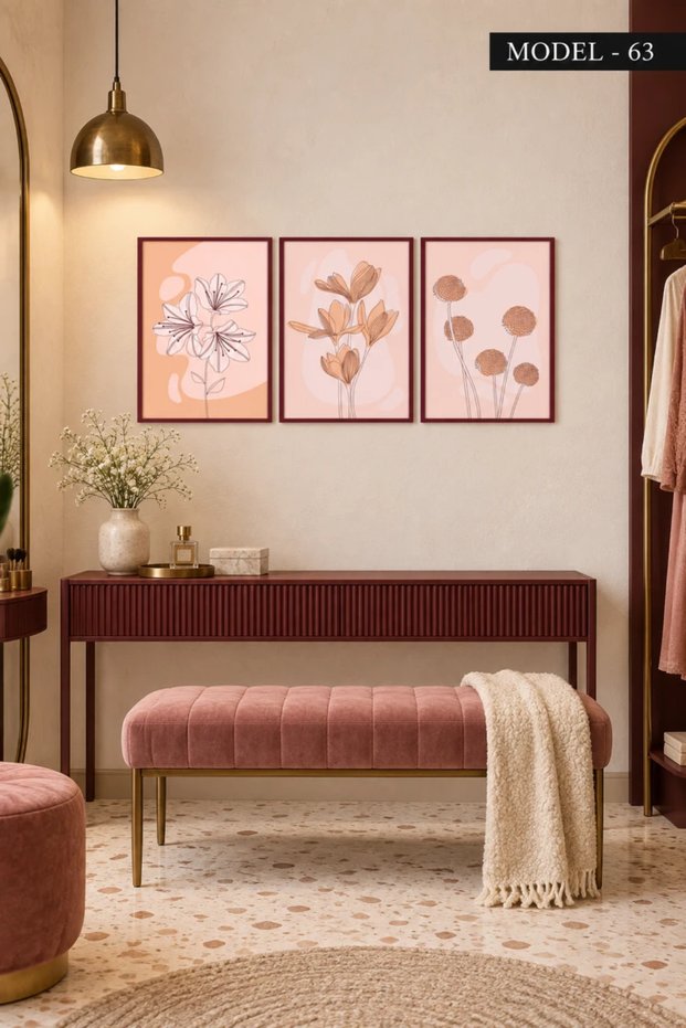 Adhesive Felt Painting - Poster Flower (Model- 63)