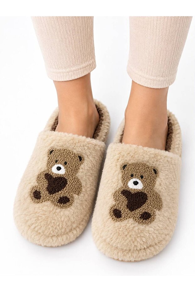 Teddy Bear Plush Home Slippers