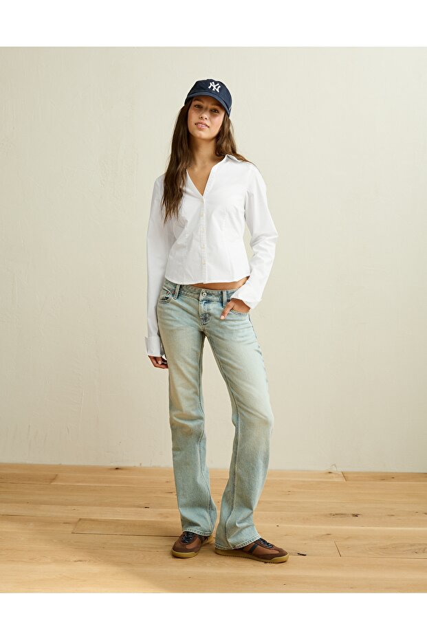 AE Fitted Poplin Button-Up Shirt