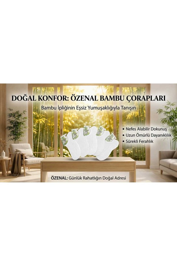 12'li Snkeaker Bambu Çorap