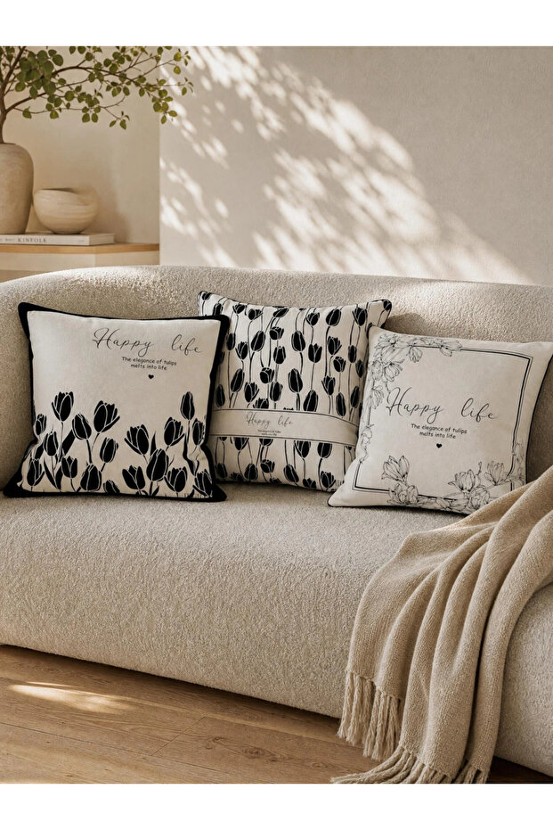 Pack Of 2 - Floral Print Cushion Cover, 45X45Cm
