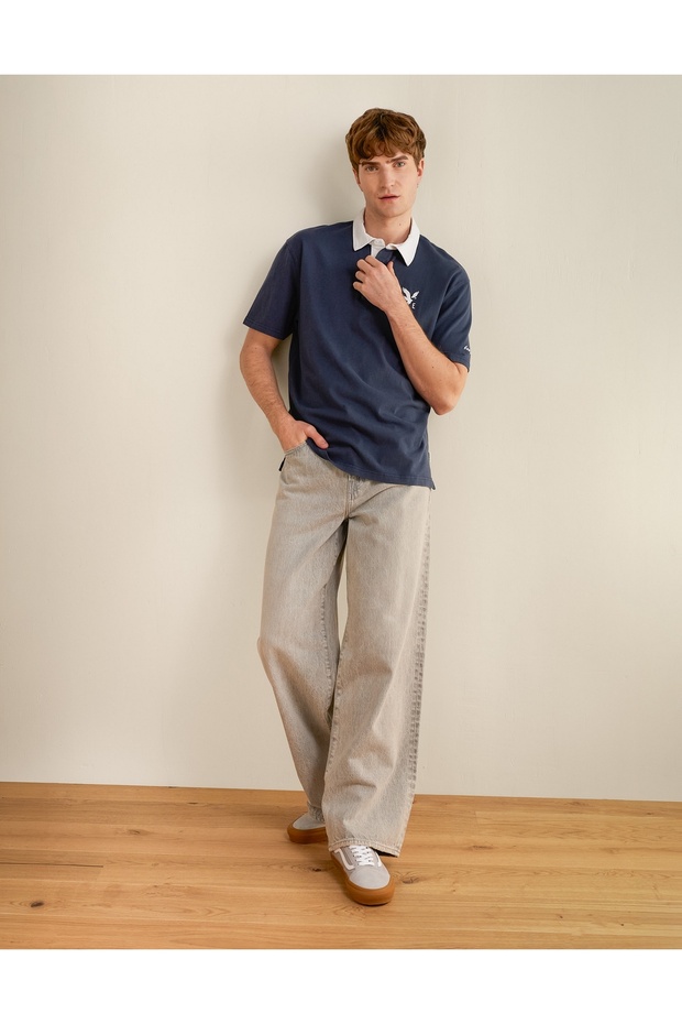 AE Standard Fit Graphic Polo Shirt